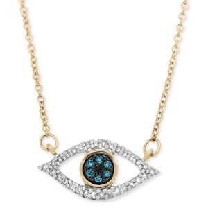 Wrapped in Love Macys 10k Gold 1/6 ct. t.w. Diamond Evil Eye Necklace